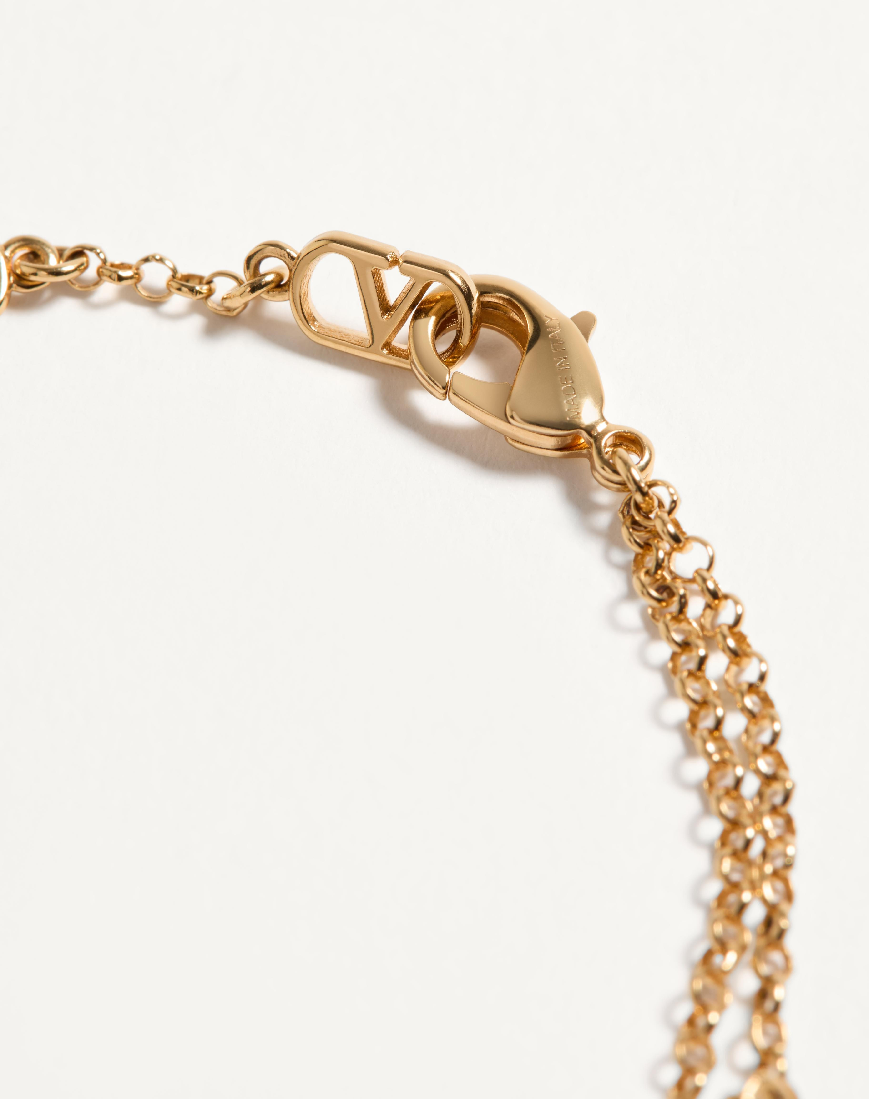VLOGO SIGNATURE METAL, PEARL AND KNURLED GLASS BRACELET - 4
