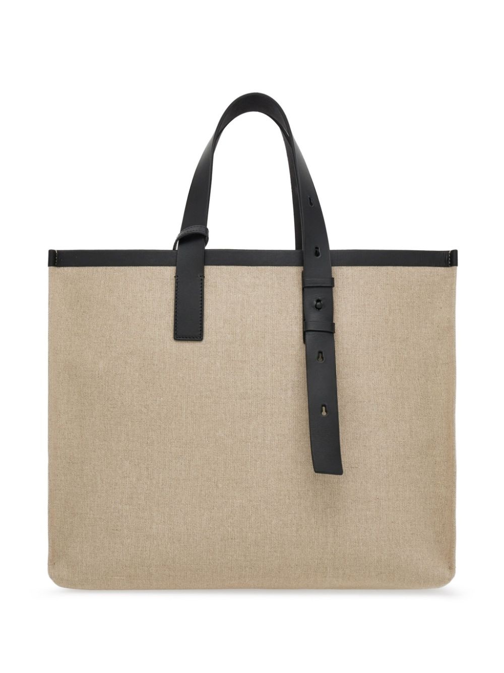 logo-embossed leather tote bag - 3