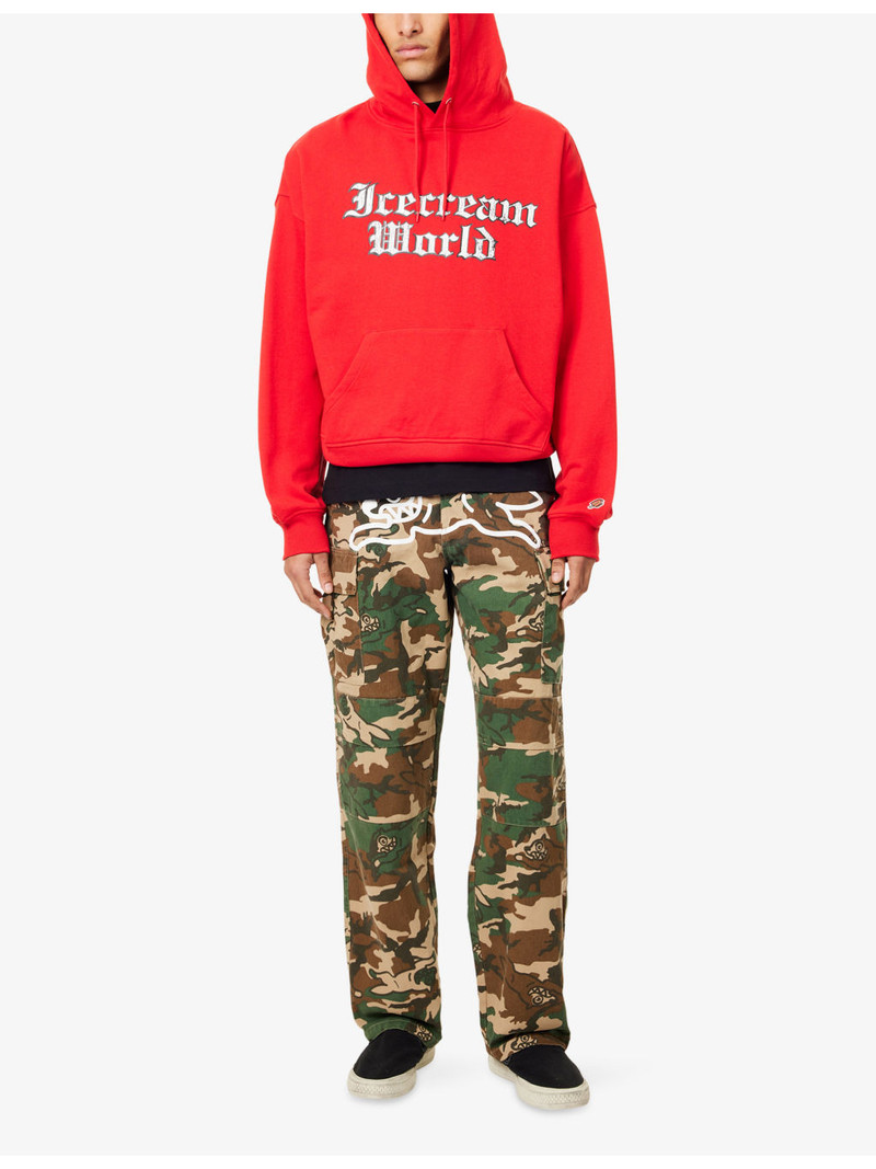 ICECREAM Icecream World Oversized Cotton-Jersey Hoodie outlook