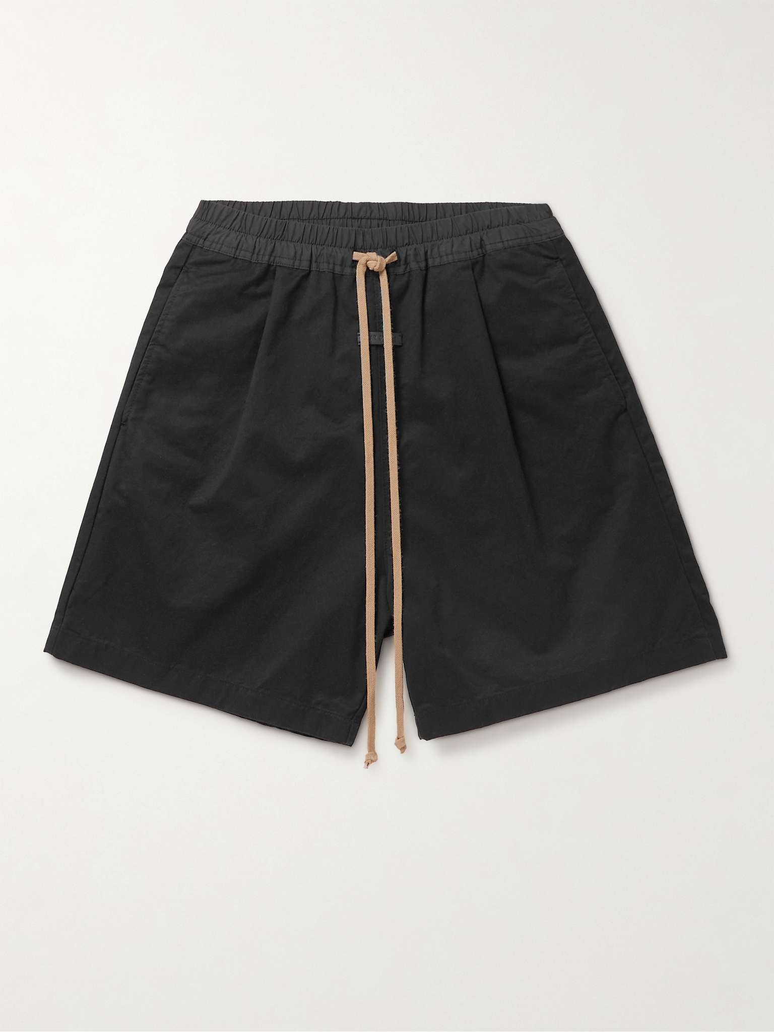 Wide-Leg Logo-Appliquéd Cotton-Twill Shorts - 1