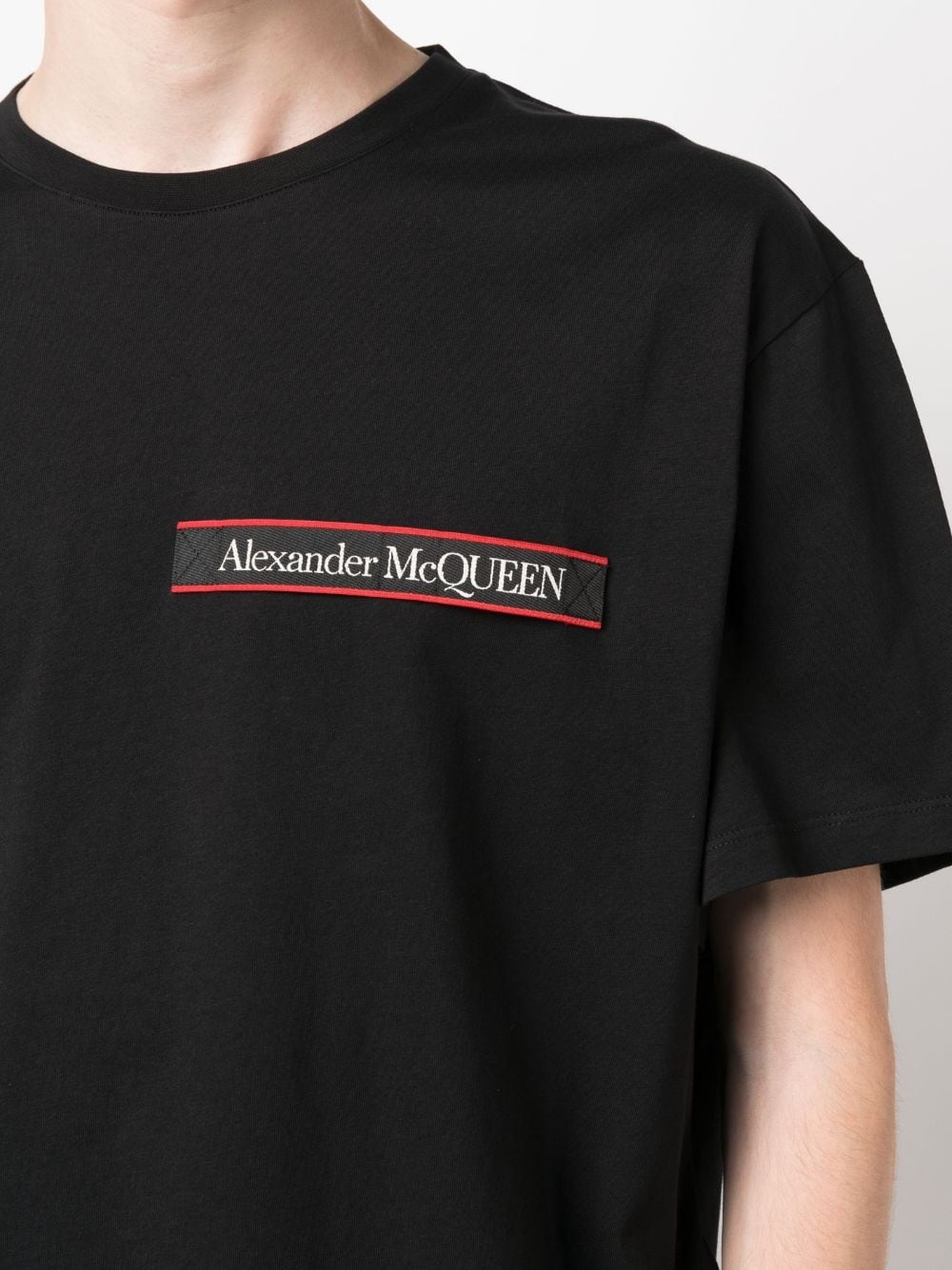 logo-patch cotton T-shirt - 5