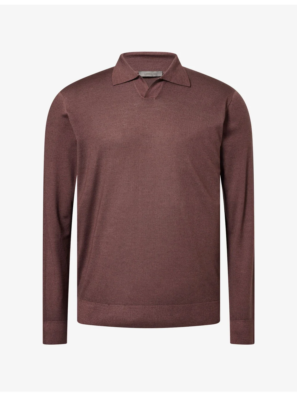 Open-Collar Virgin-Wool Polo Jumper - 1