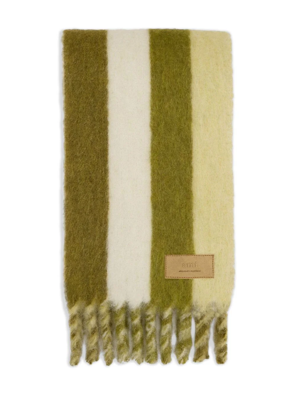 striped fringed scarf - 1