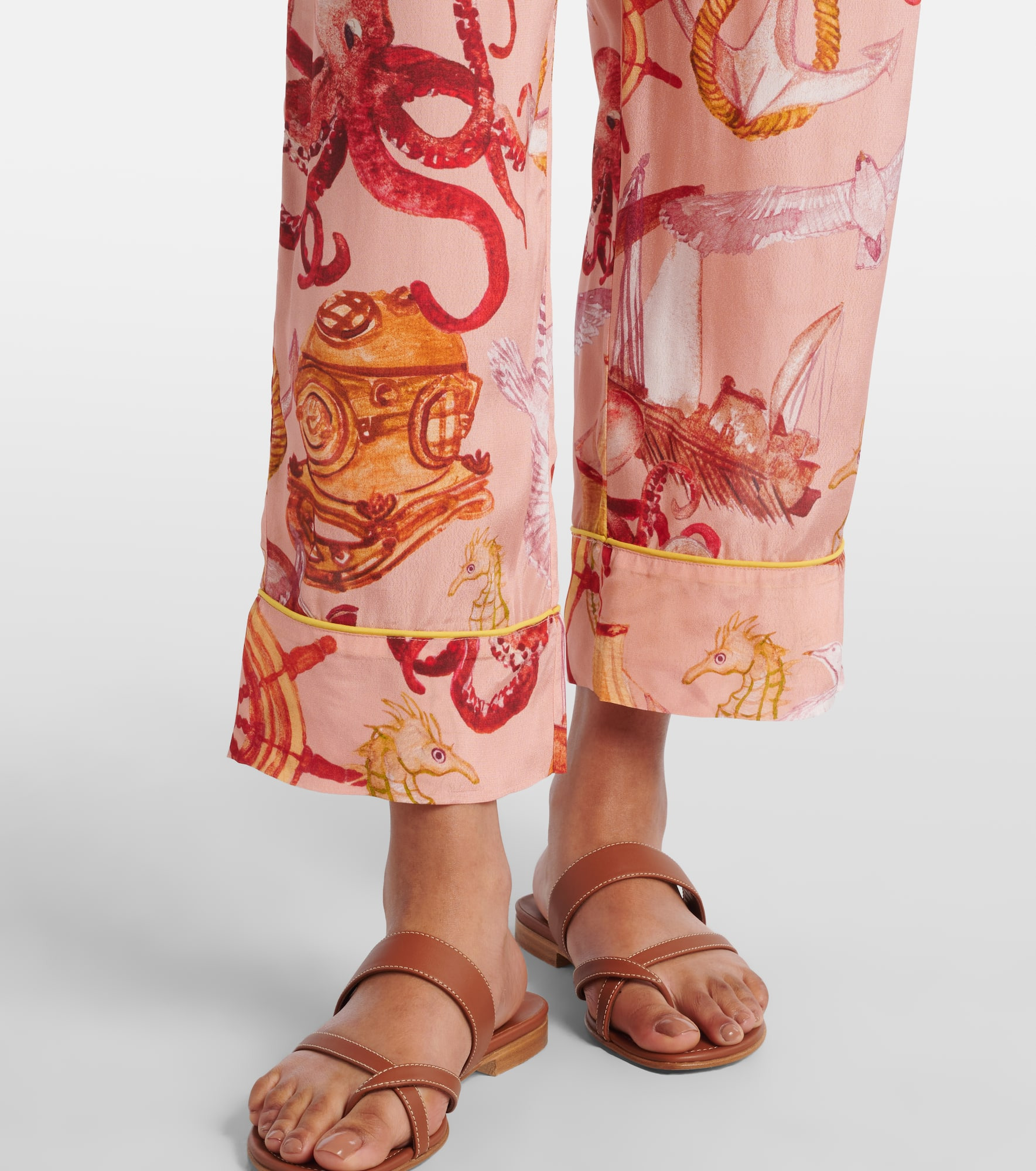Nautical Wonder printed straight pants - 5