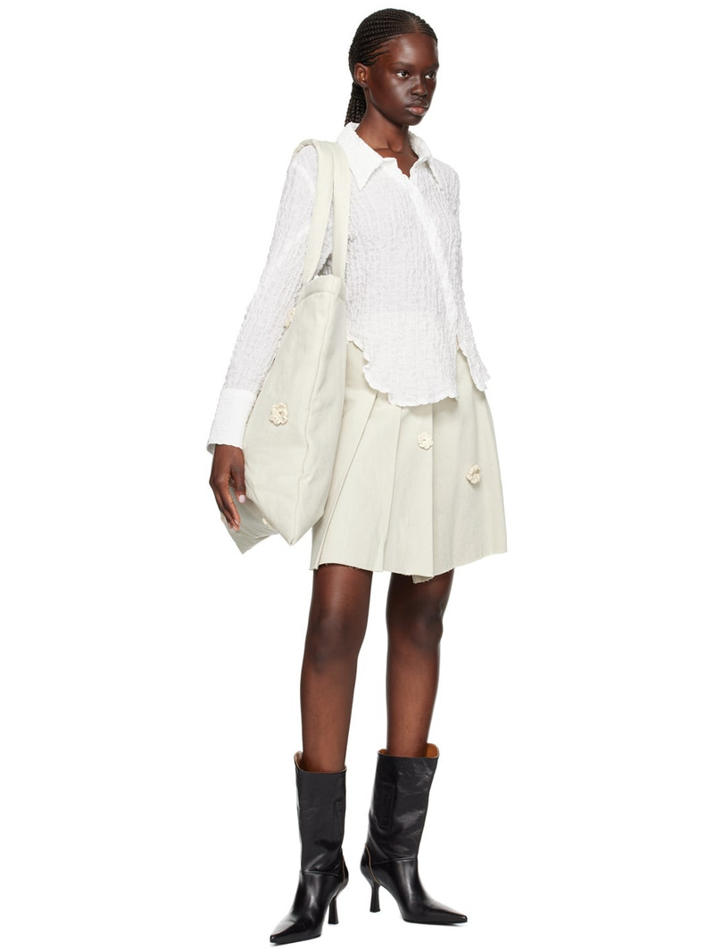 Song for the Mute Beige Daisy Miniskirt outlook