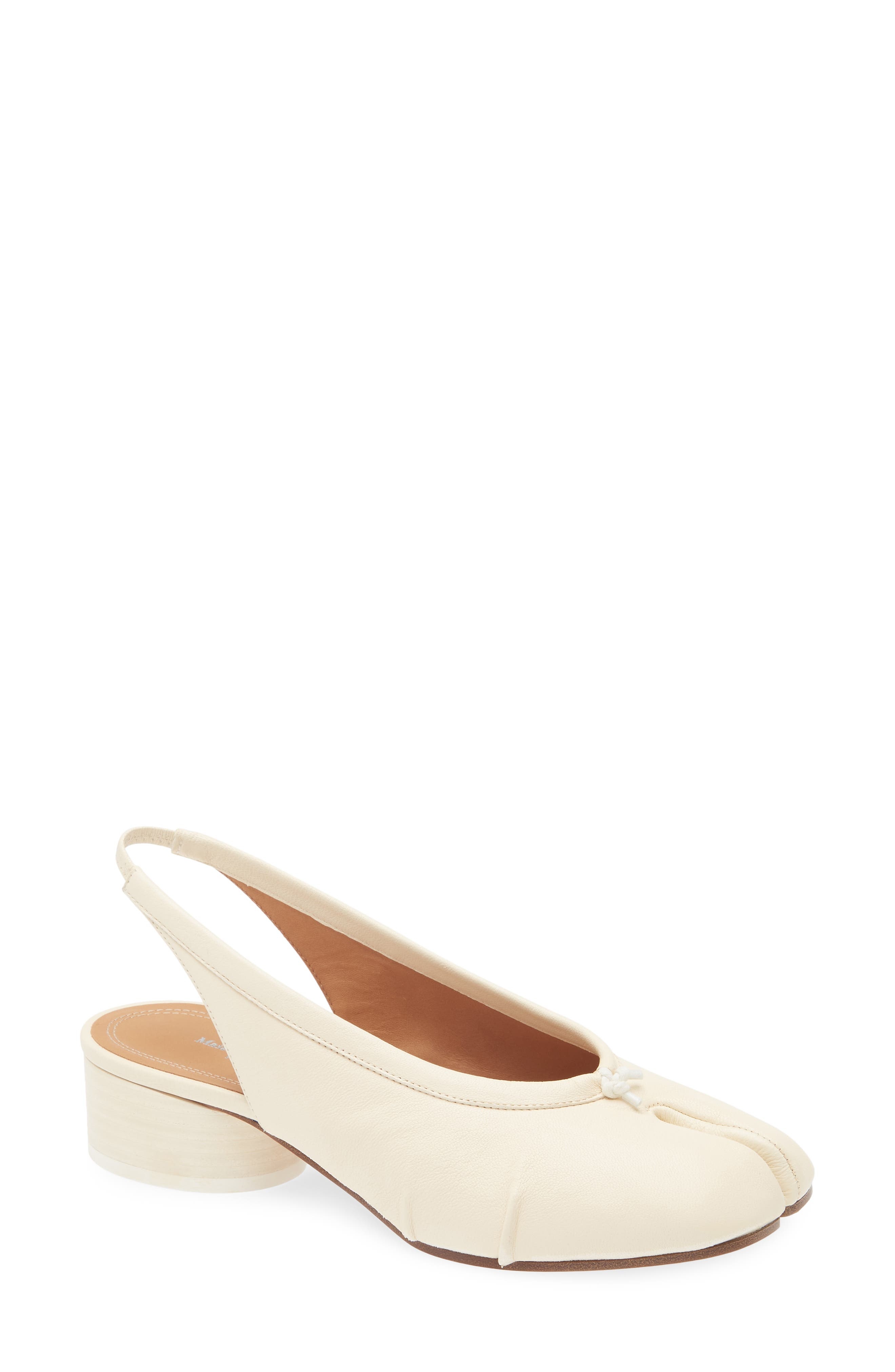 Maison Margiela Tabi Slingback Pump in White at Nordstrom - 1
