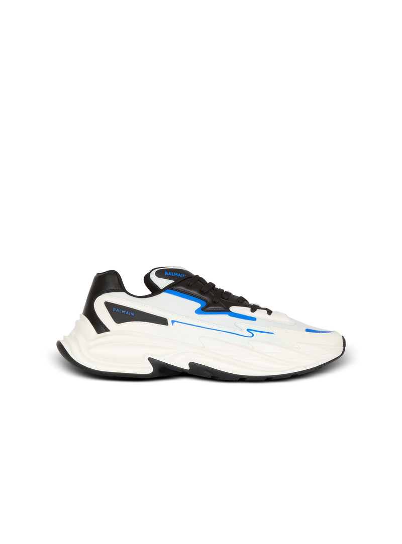 Run-Row leather and nylon trainers 1
