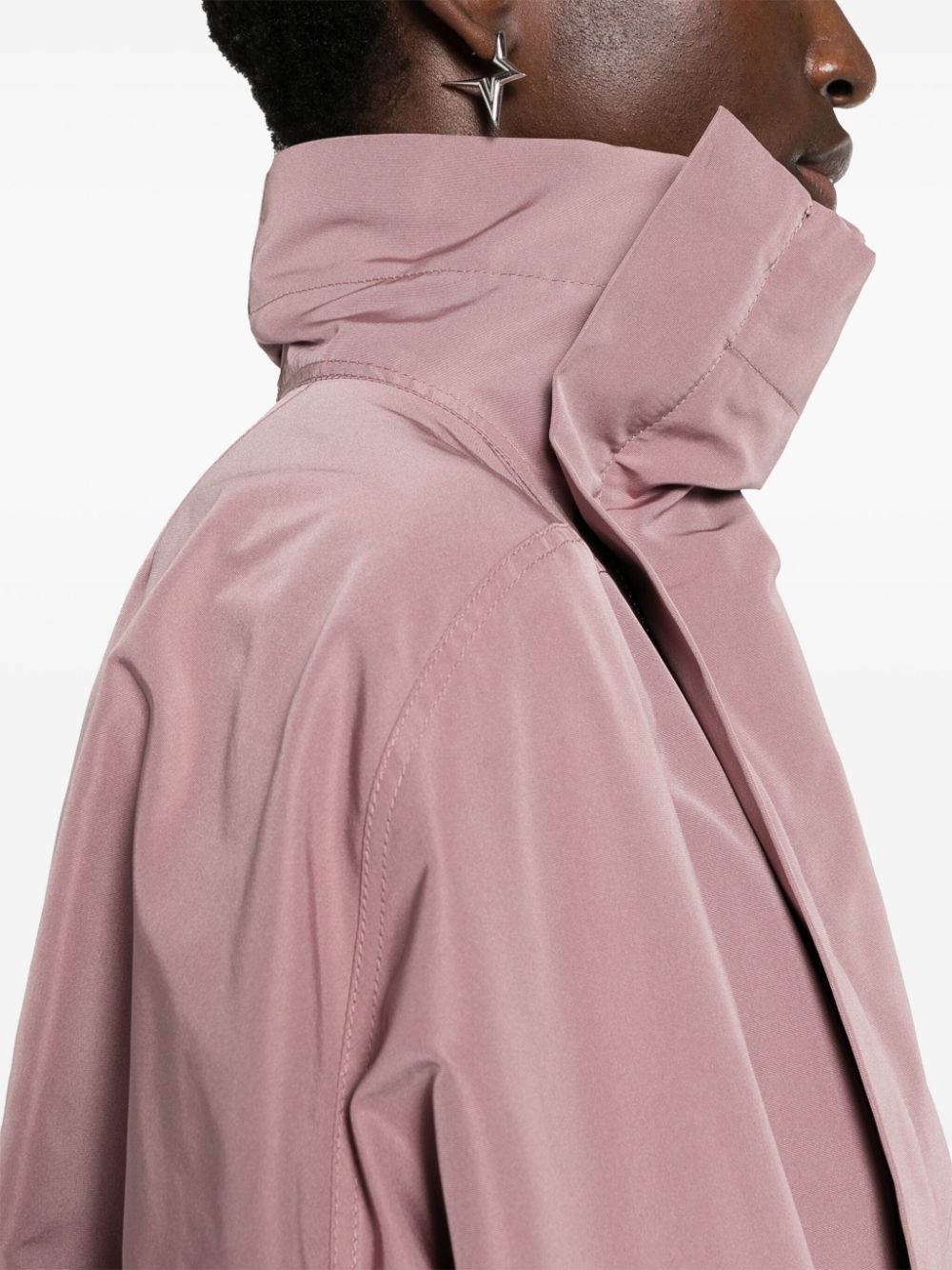 zipped twill raincoat - 5