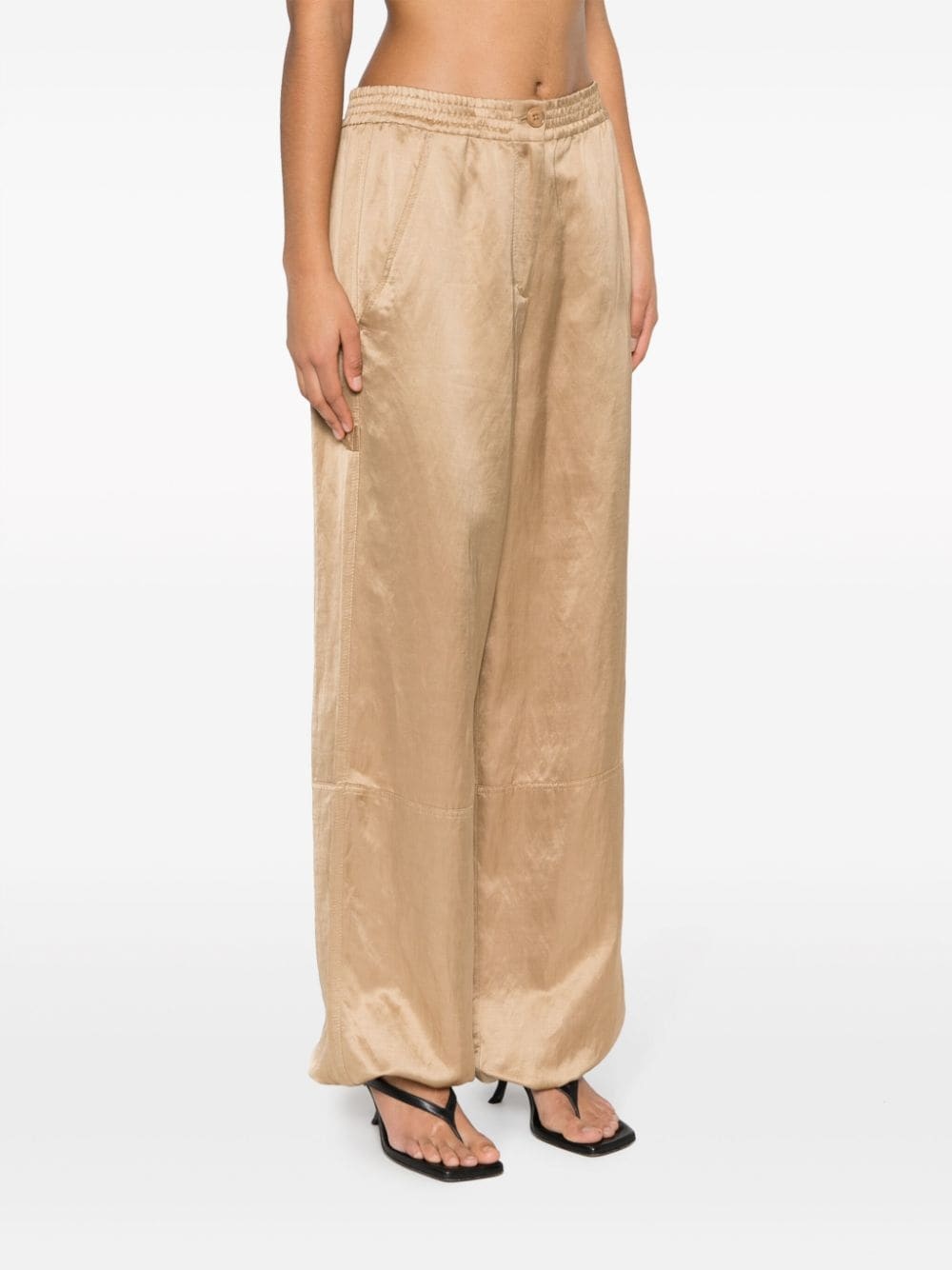 drawstring-cuff trousers - 3