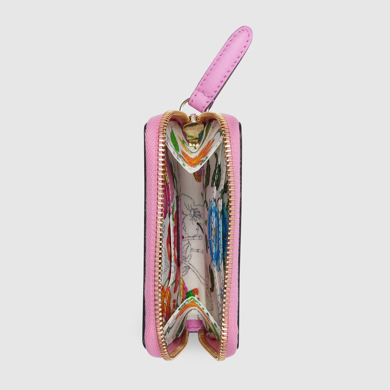 GUCCI GG Marmont mini zip wallet with Flora outlook