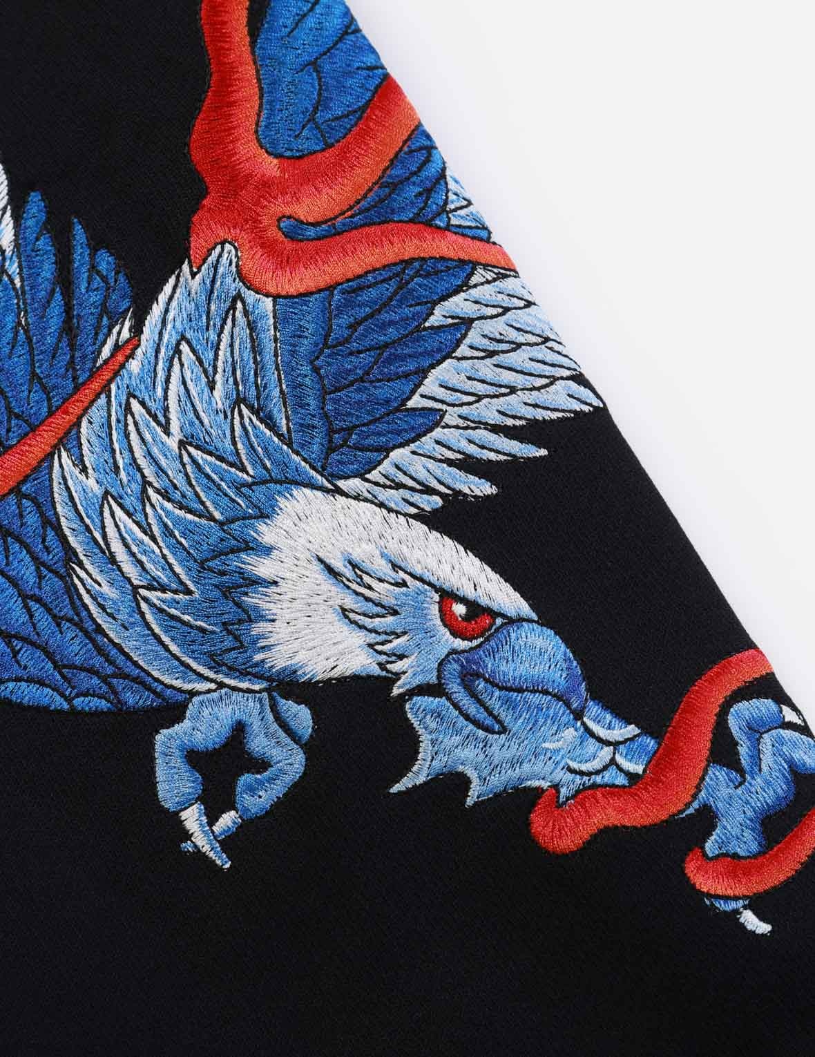 EAGLE AND SEAGULL EMBROIDERY SWEATSHIRT - 7