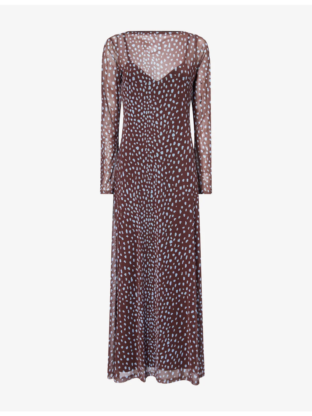 Aria Semi-Sheer Mesh Maxi Dress - 1