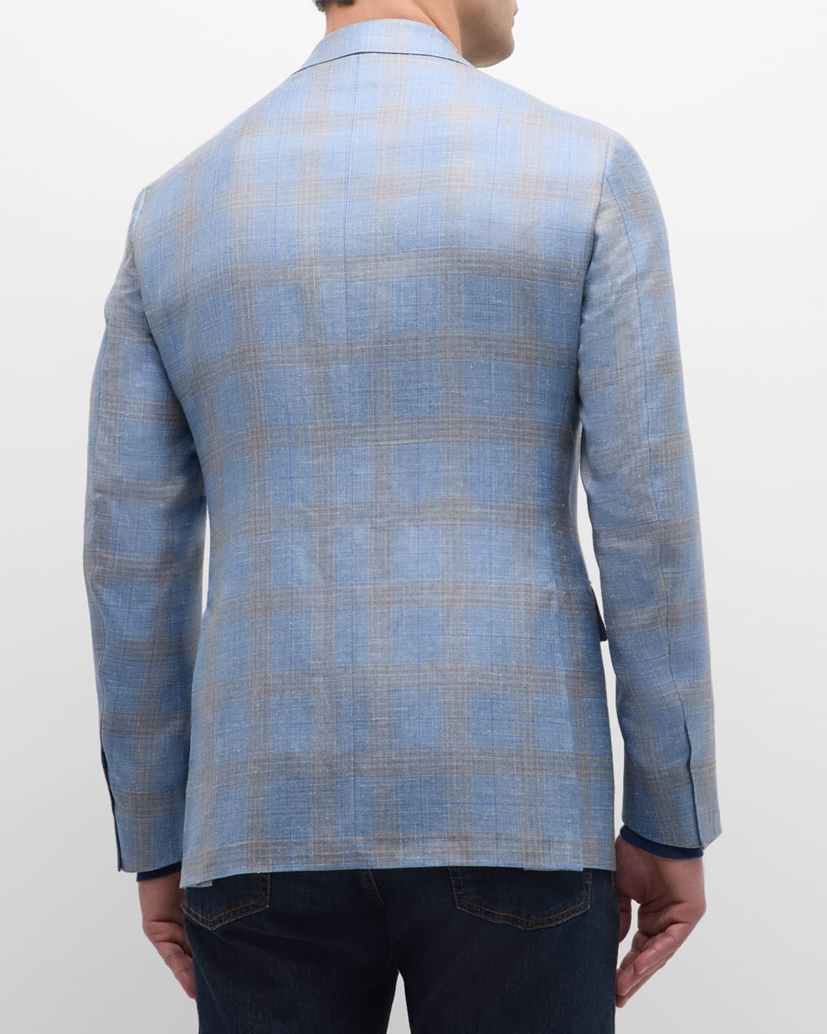 Men's Plaid Cashmere-Blend Sport Coat - 3