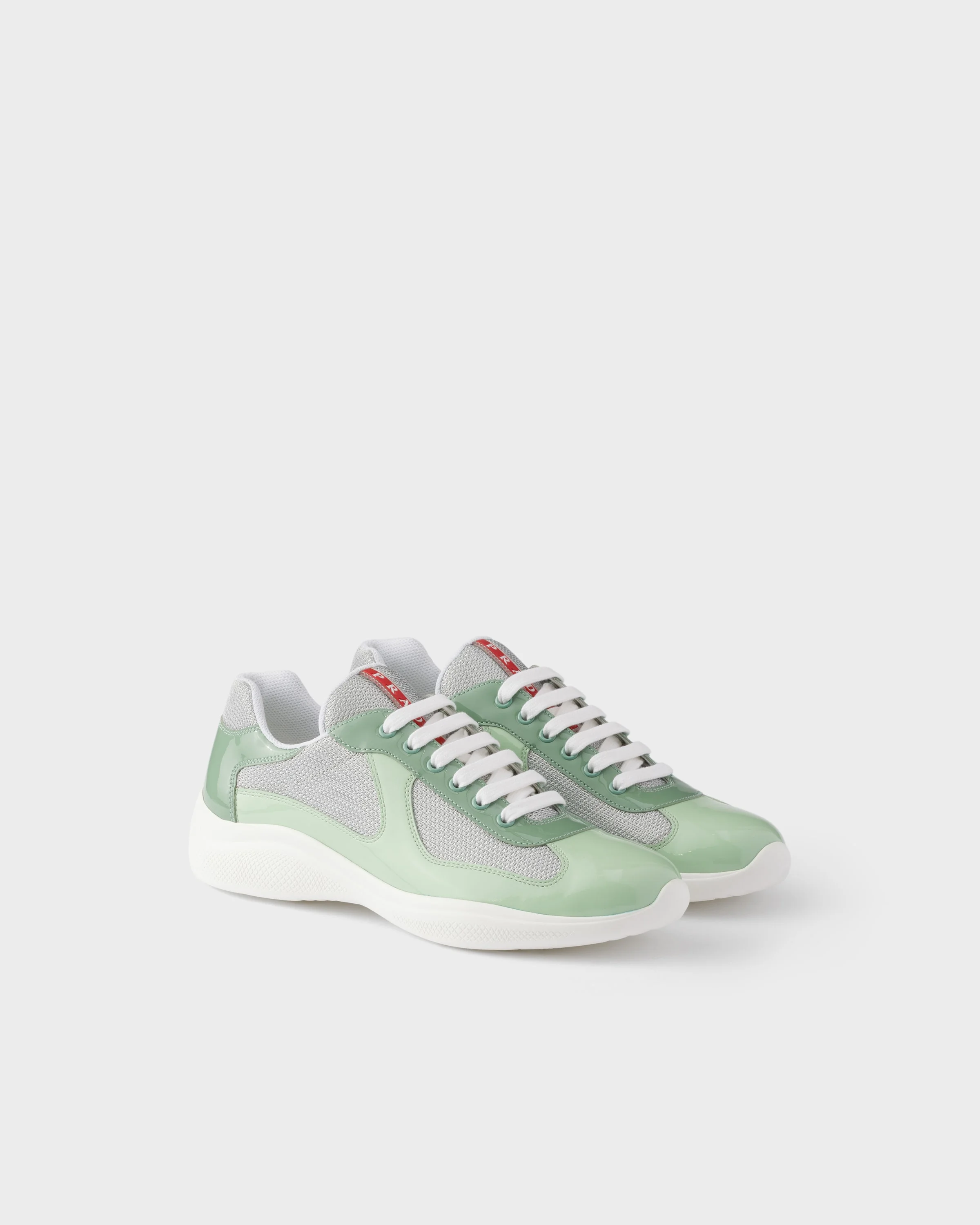 Patent leather and technical fabric Prada America's Cup sneakers - 1