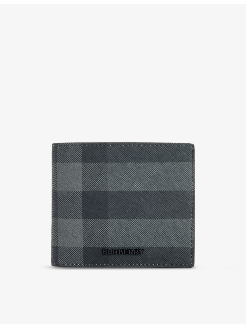Check-pattern coated-canvas wallet - 1