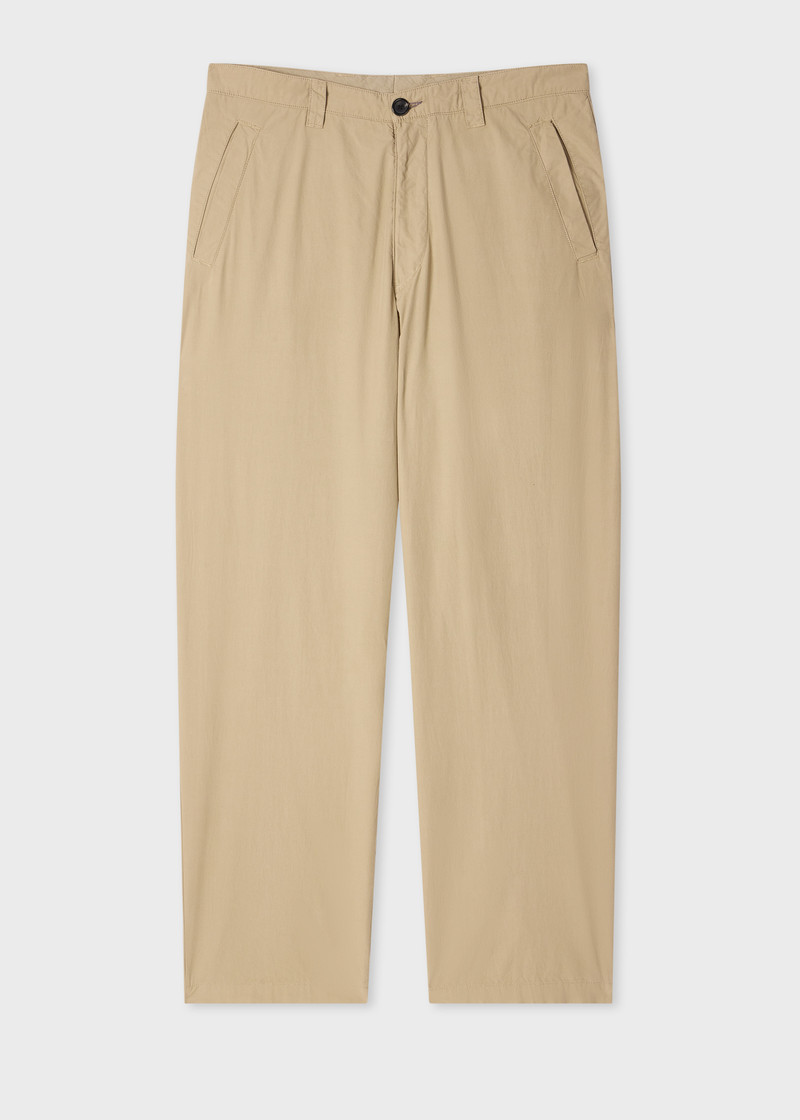 Relaxed-Fit Stone Cotton Chinos 1