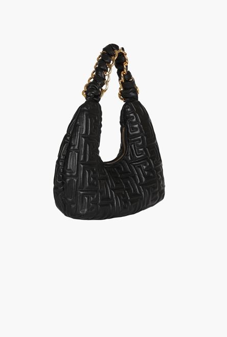 Black quilted leather Pillow Hobo bag - 5