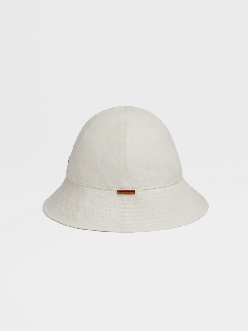 LIGHT BEIGE OASI LINO BUCKET HAT 3