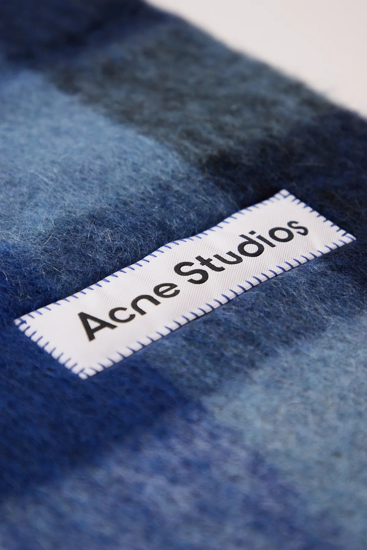 Acne Studios Vally Check Scarf Dark Navy/Black - 2