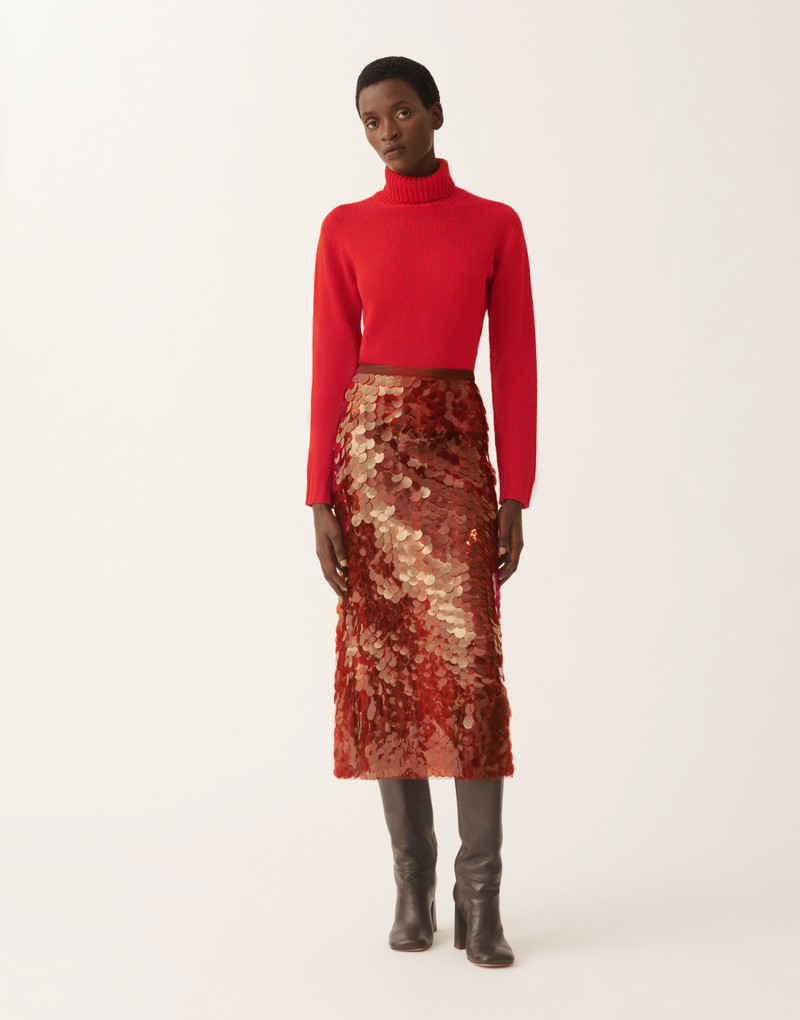 Skirt in printed sequin tulle 3