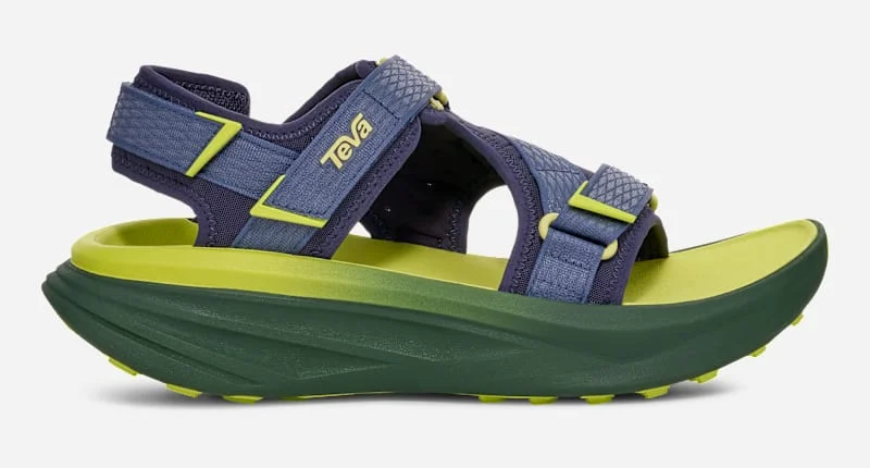 Men's Aventrail Road-2-Trail Running Sandal in Navy/Green Multicolor - 1