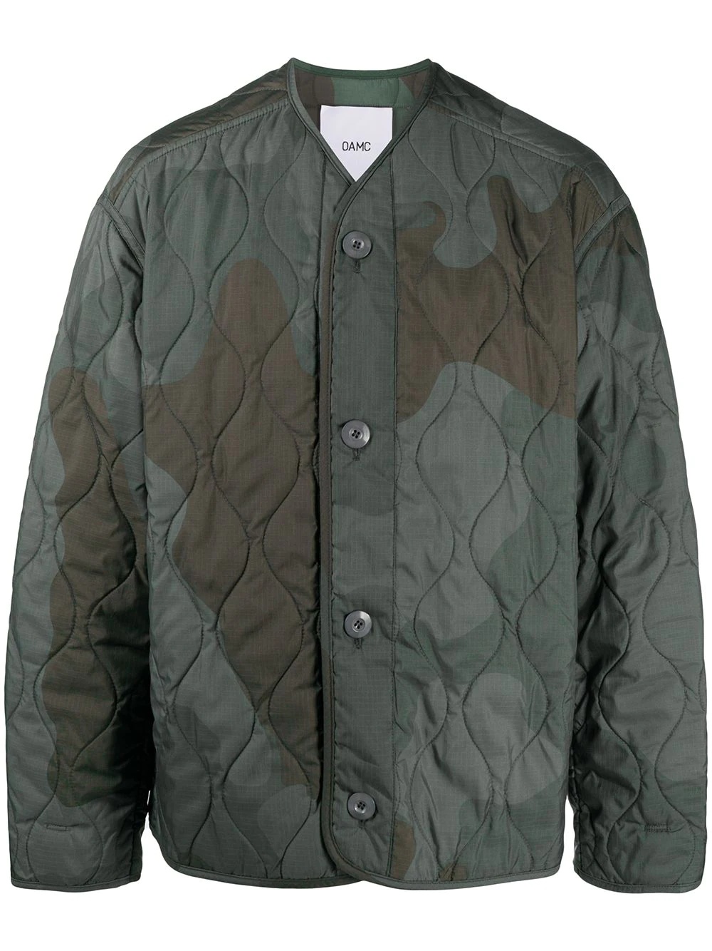 camouflage quilted jacket - 1