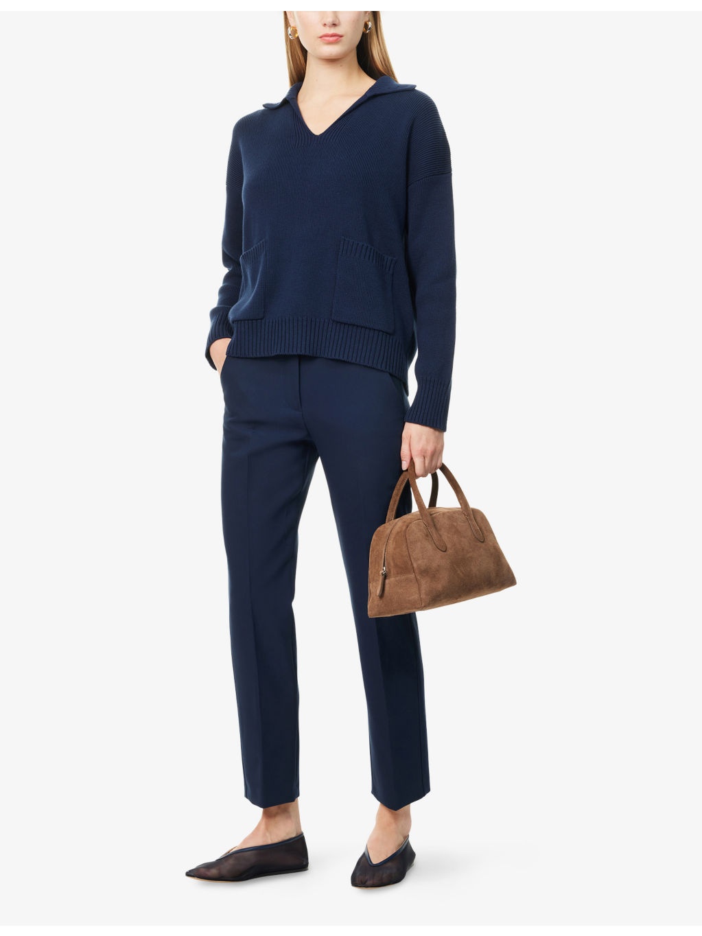 Freda Crop-Leg Stretch-Woven Trousers - 2