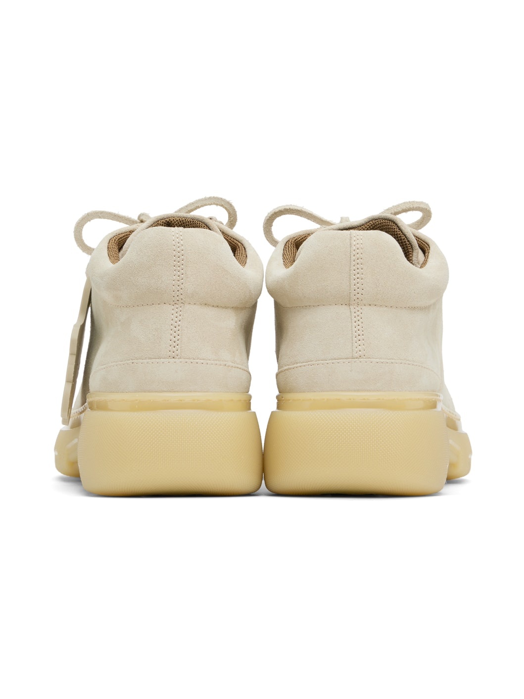 Beige Suede Creeper Mid Derbys - 2