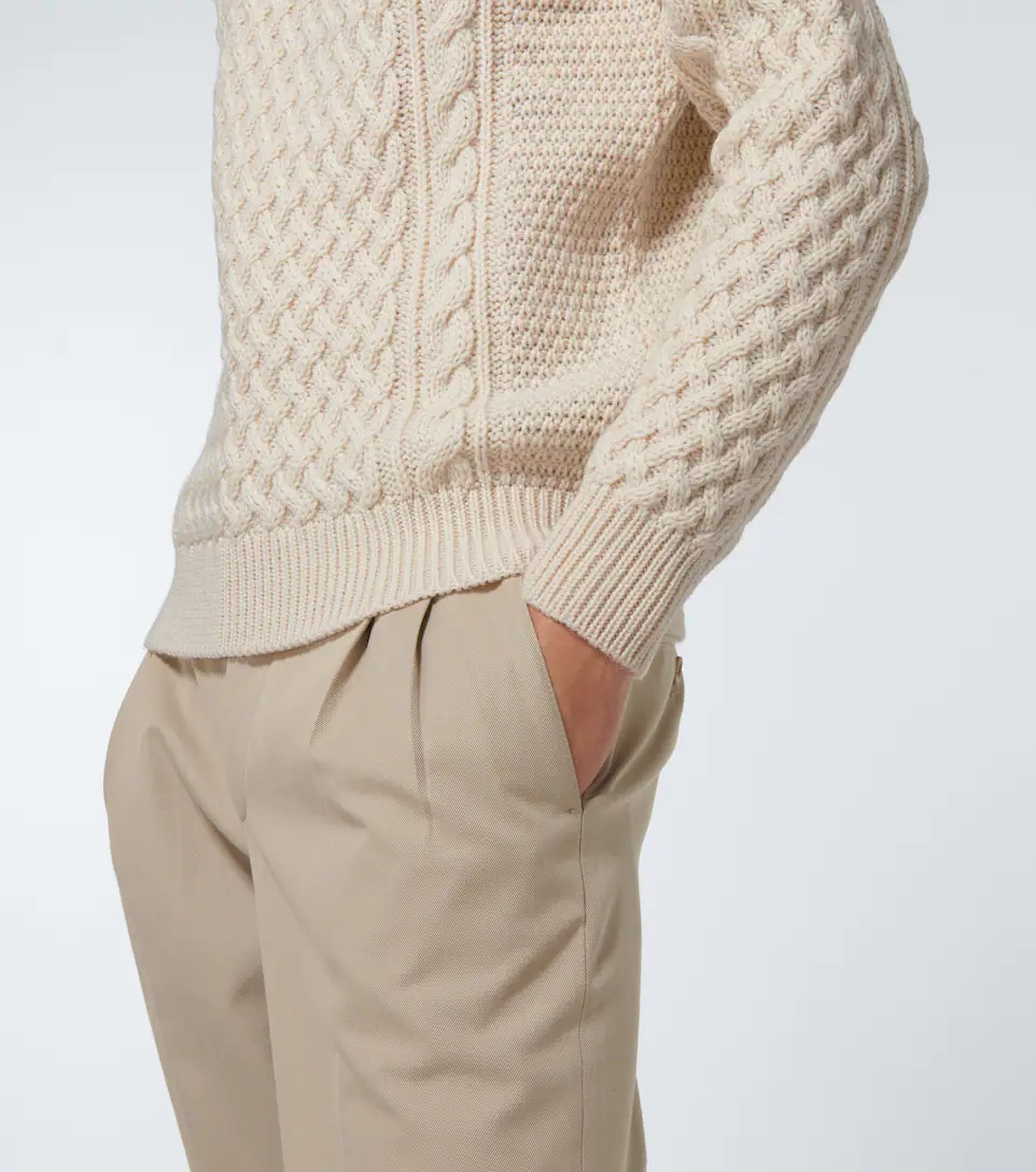 Merino wool cable-knit sweater - 5