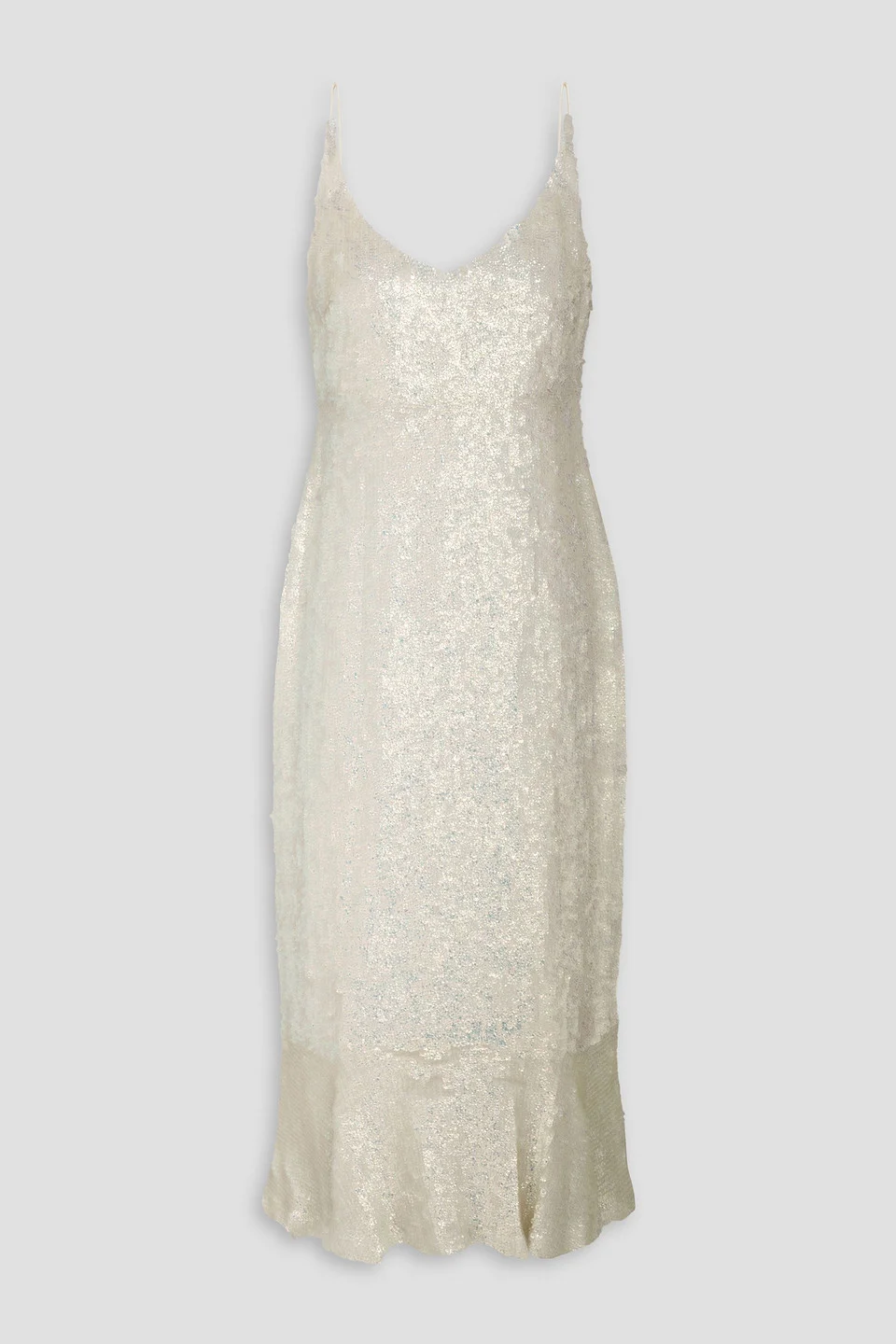 Sequined georgette midi dress - 1