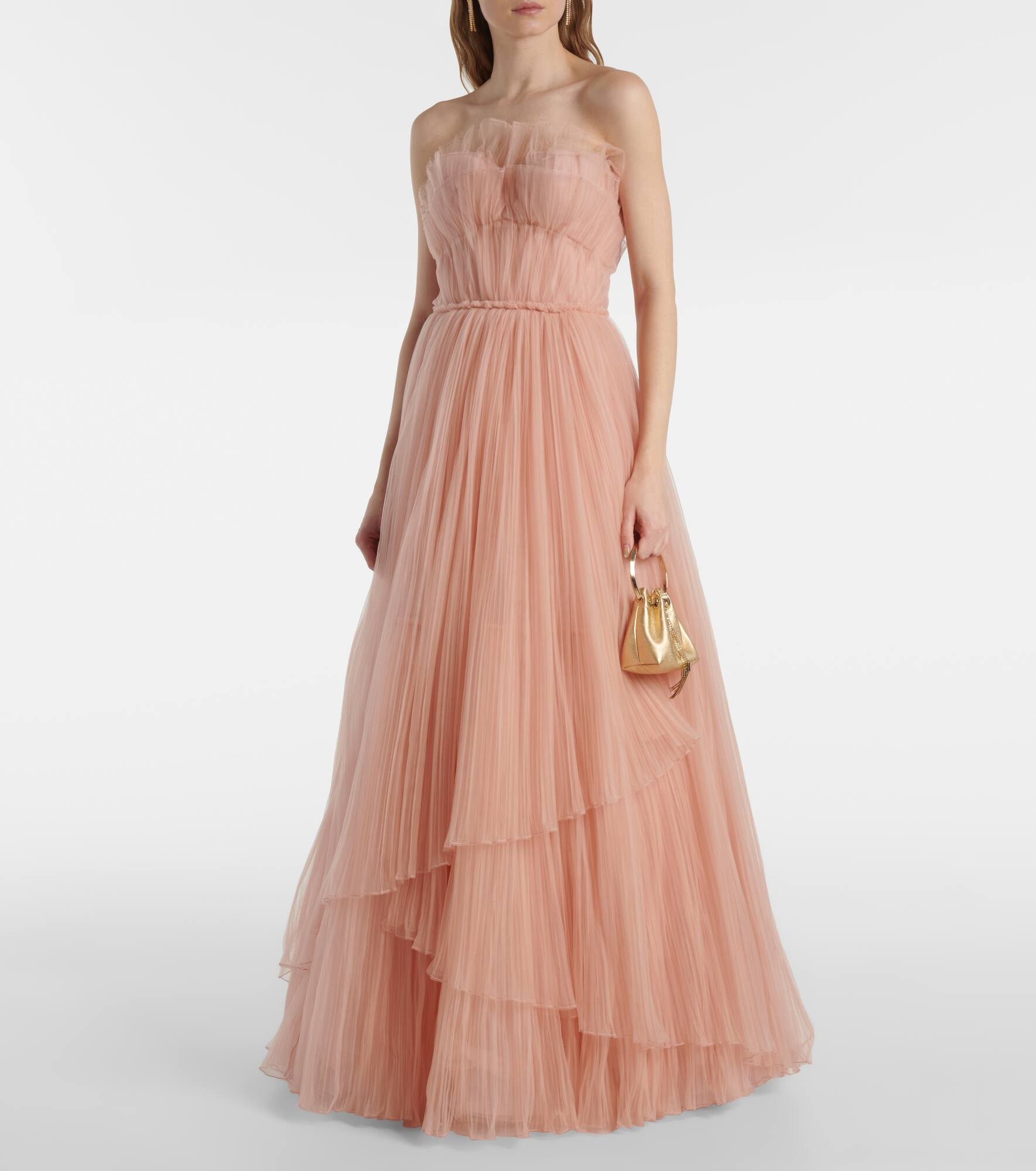 Marinel plissé tulle gown - 2