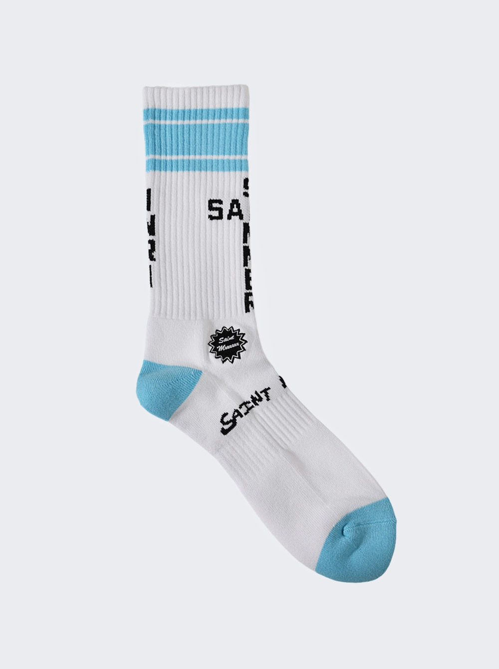 Saint And Sinner Socks White And Sky Blue - 1