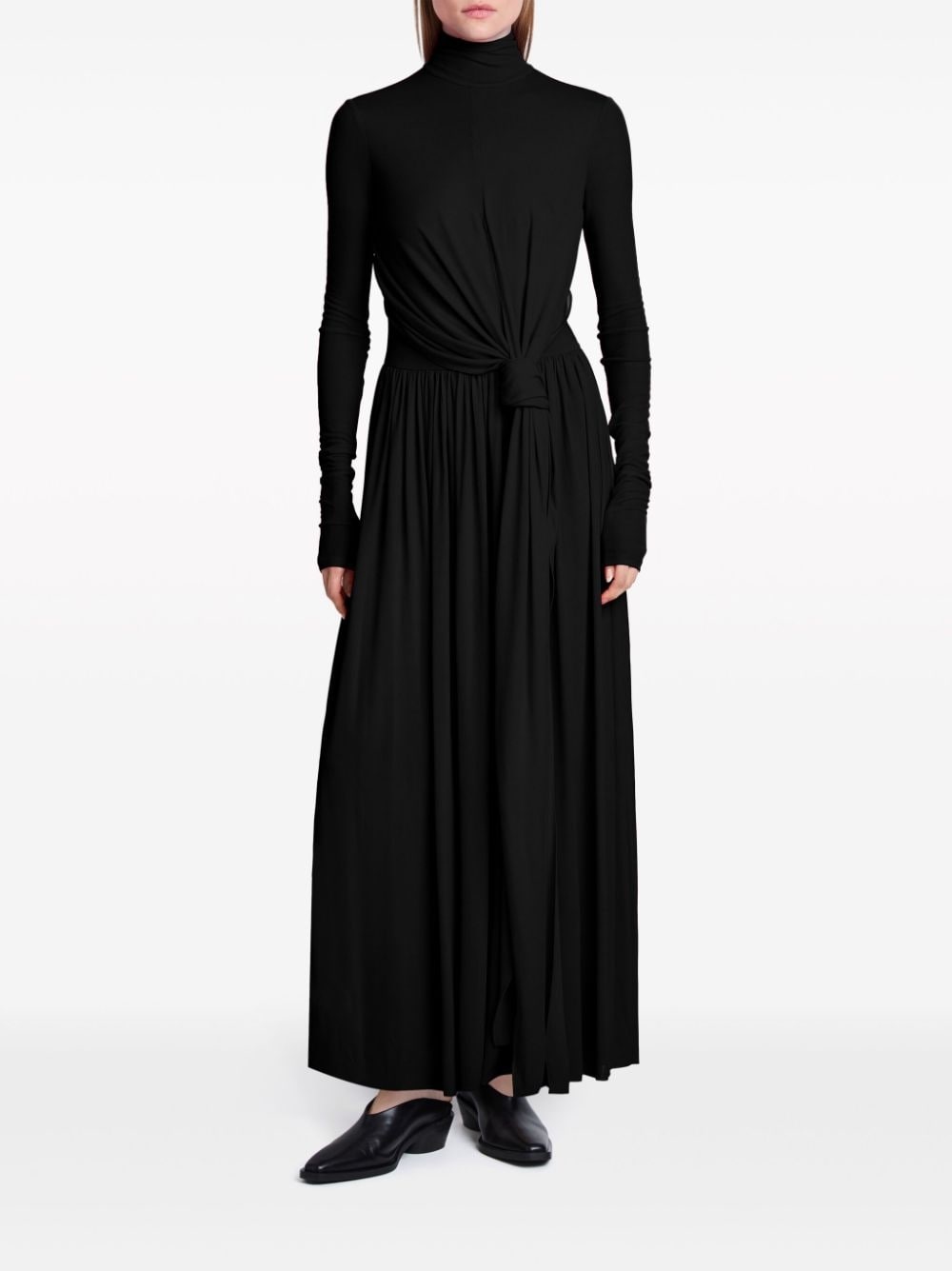 crepe jersey wrap maxi dress - 6