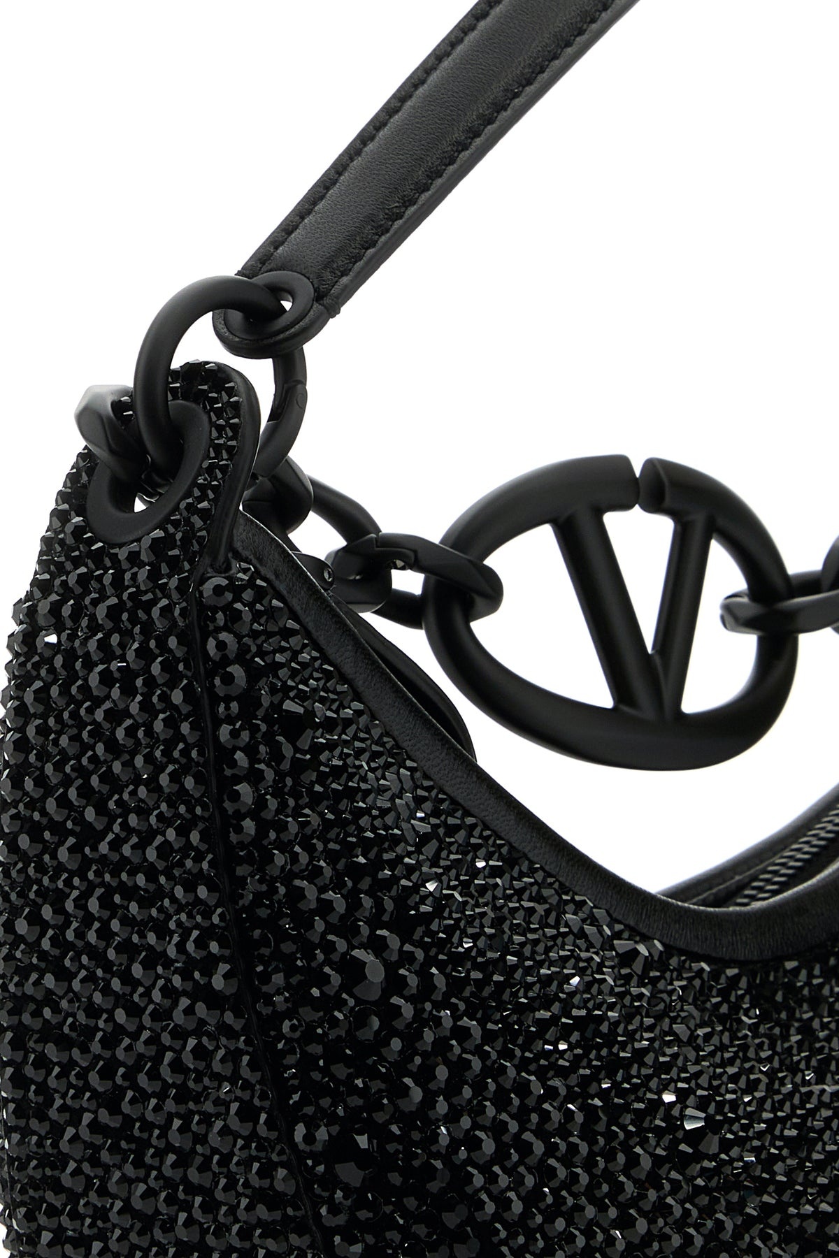 Embellished leather Hobo VLogo Moon handbag - 4