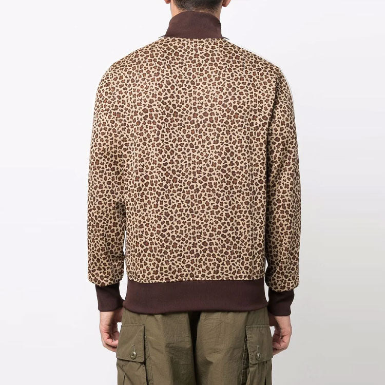 Palm Angels Leopard Track Jacket 'Brown White' PMBD001S22FAB0076103 - 4