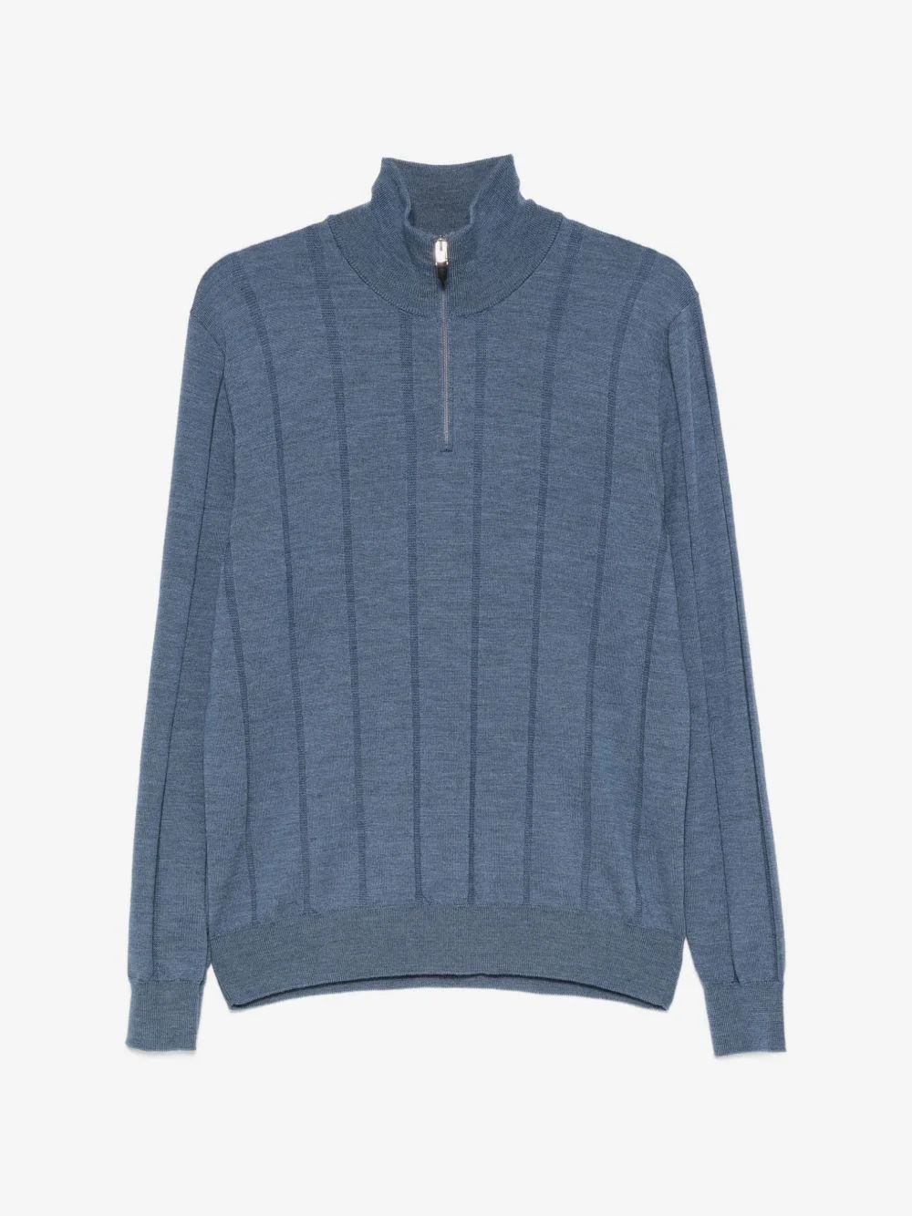 ribbed quarter-zip sweater - 1