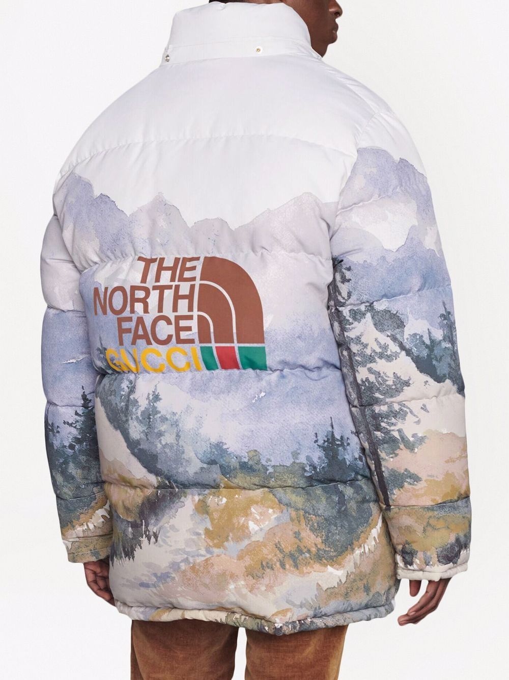 x The North Face printed padded down coat - 6