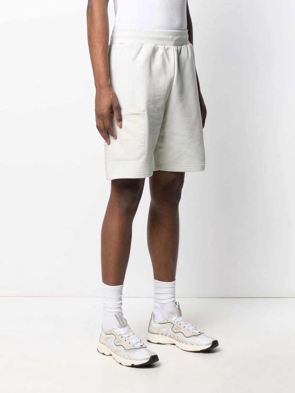 embroidered logo track shorts - 3