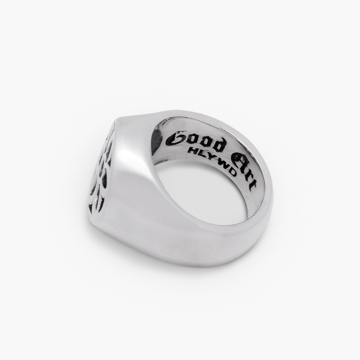 RS-SIGNET GOOD ART HLYWD Rosette Signet Ring - Sterling Silver - 5