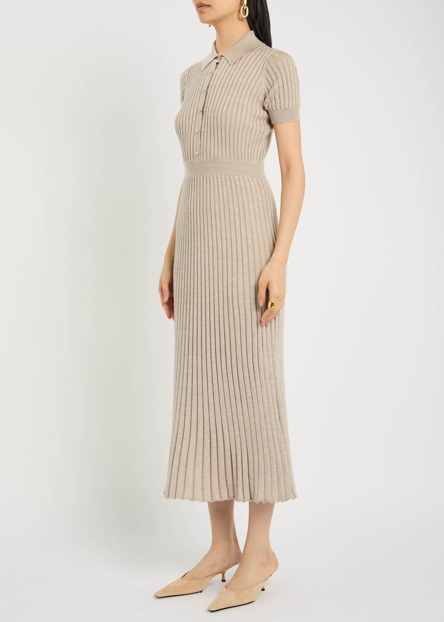 Gabriela Hearst Amor Silk and Cashmere-blend Midi Dress - 2
