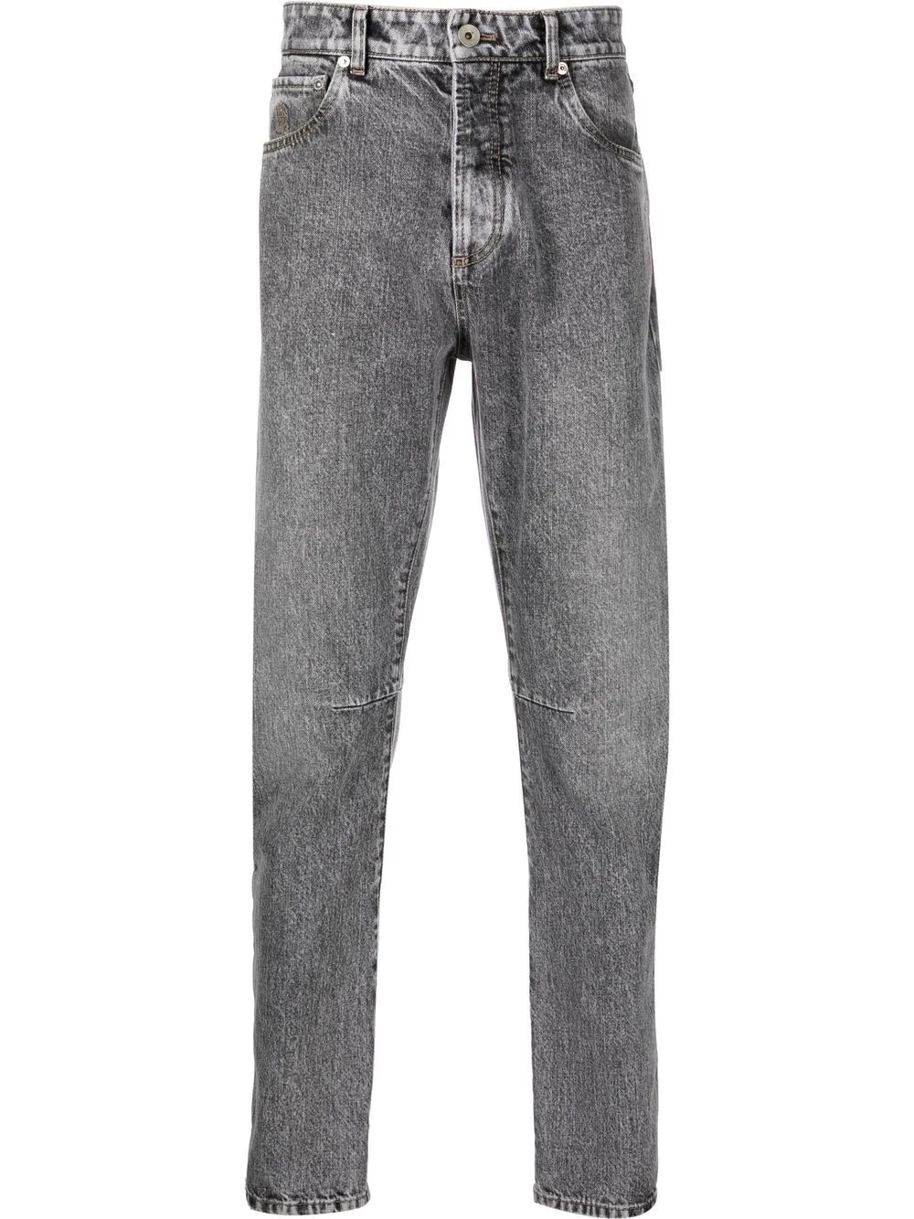 stonewash straight-leg jeans - 1