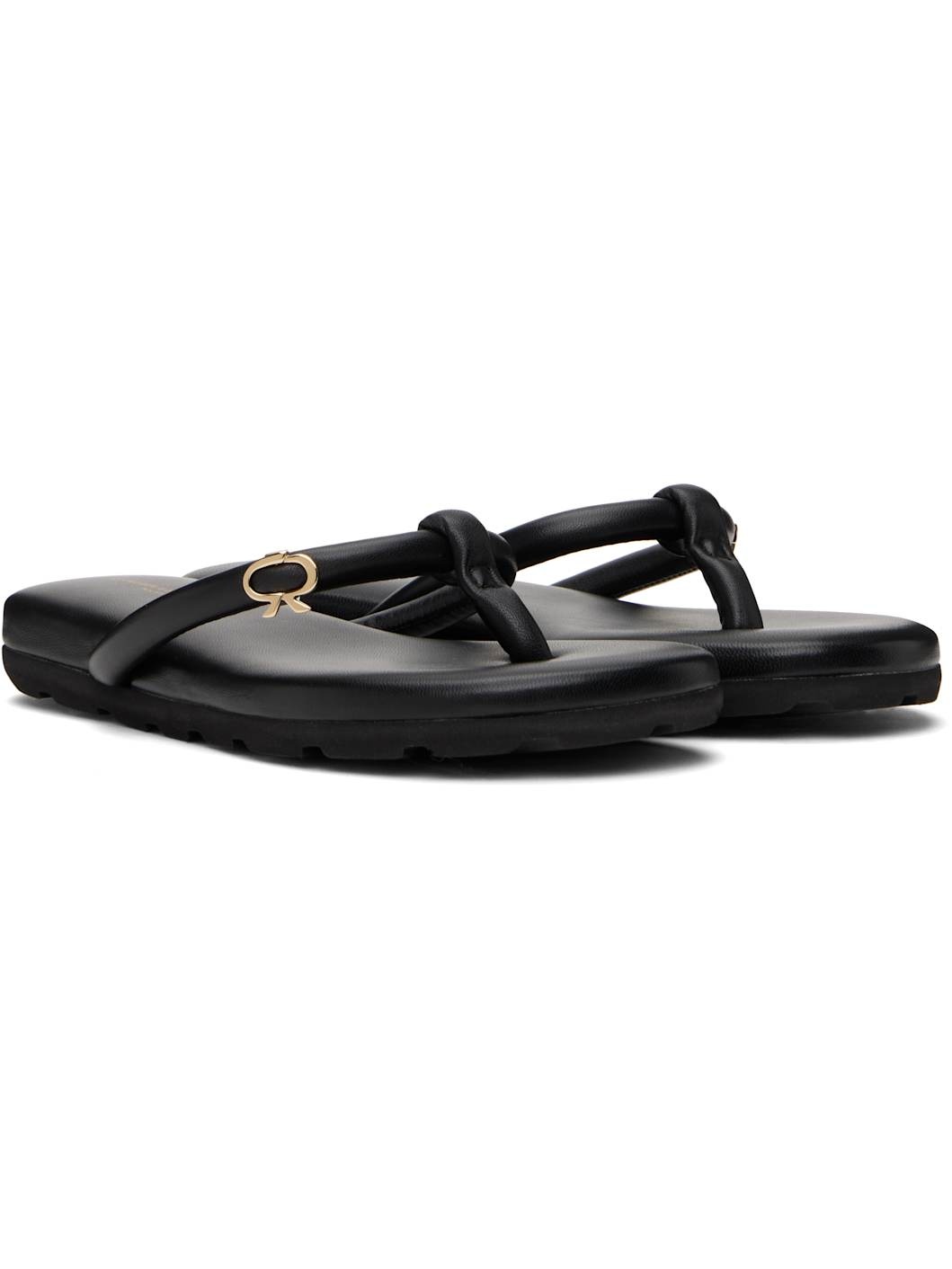 Black Fiji Nappa Sandals - 4
