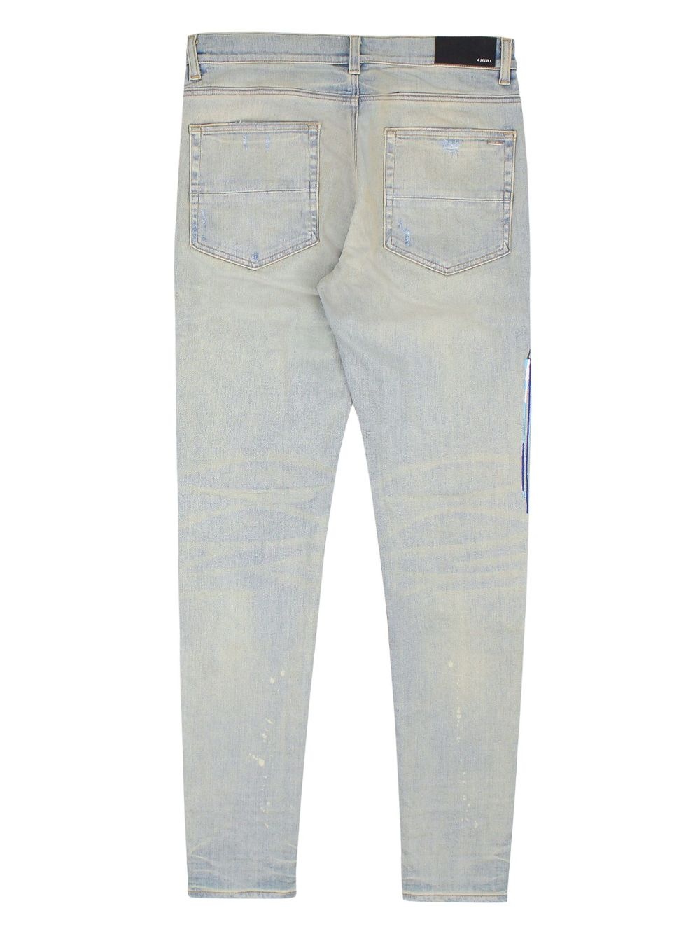 paint drip logo straight-fit jeans - 2