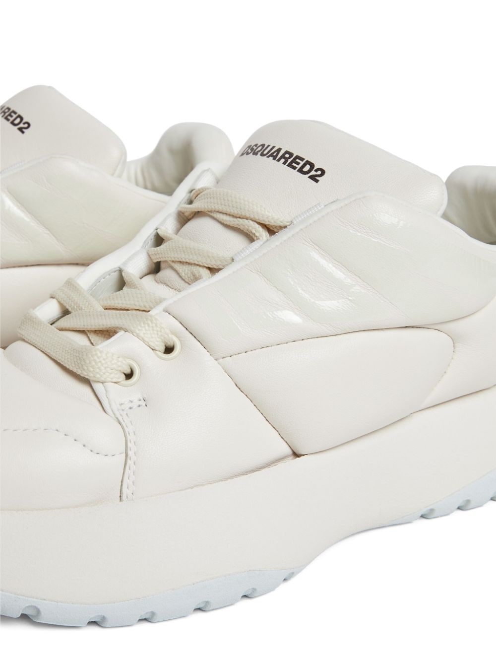 inflated-effect low-top sneakers - 4