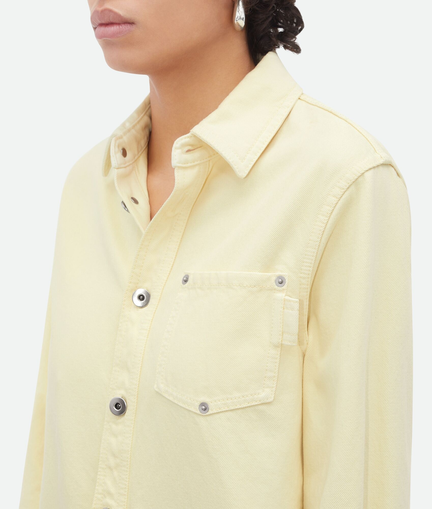 Yellow Wash Denim Shirt - 4