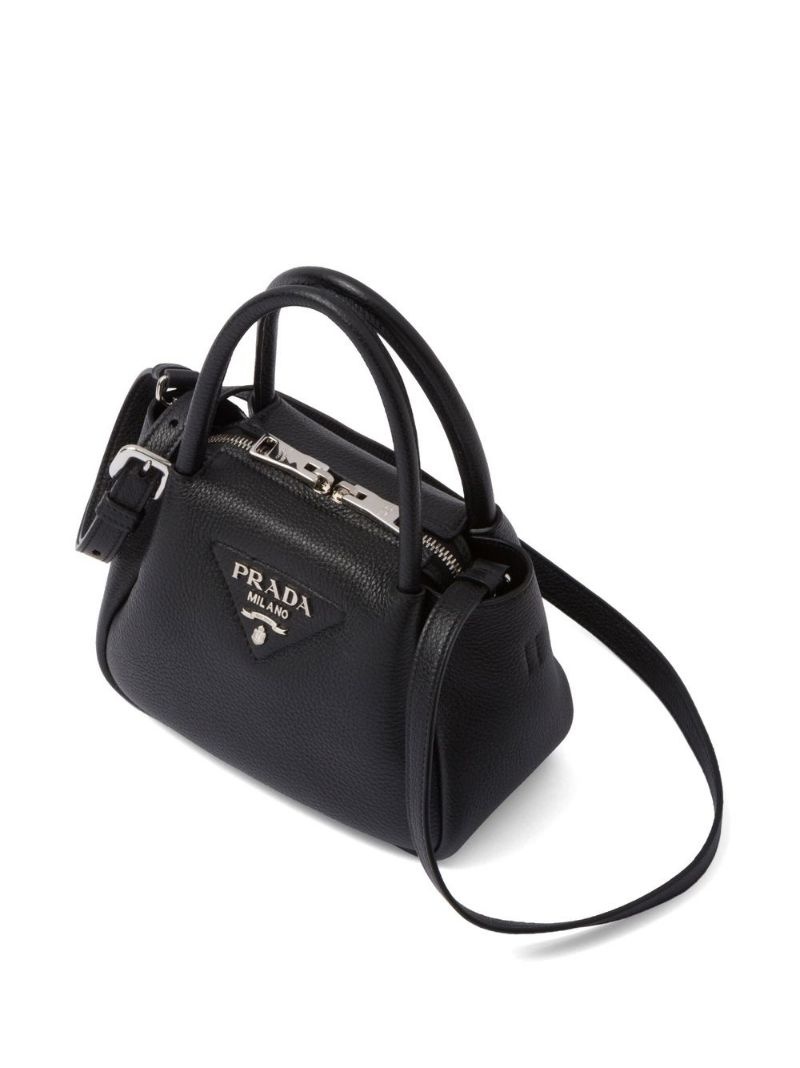 logo-embellished leather mini bag - 4