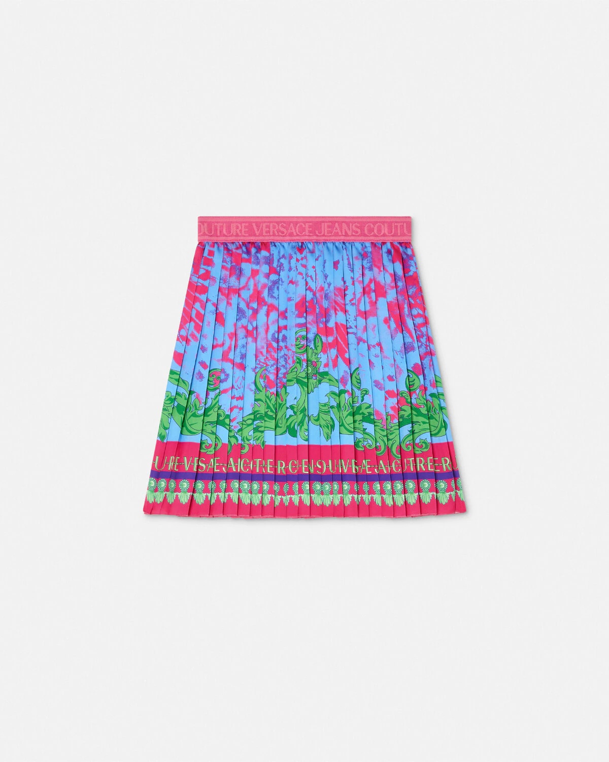 Animalier Pleated Mini Skirt - 1