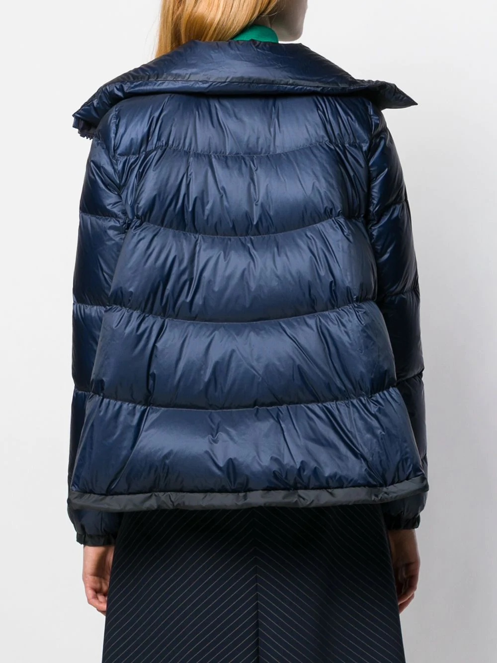 off-center zip puffer jacket - 4