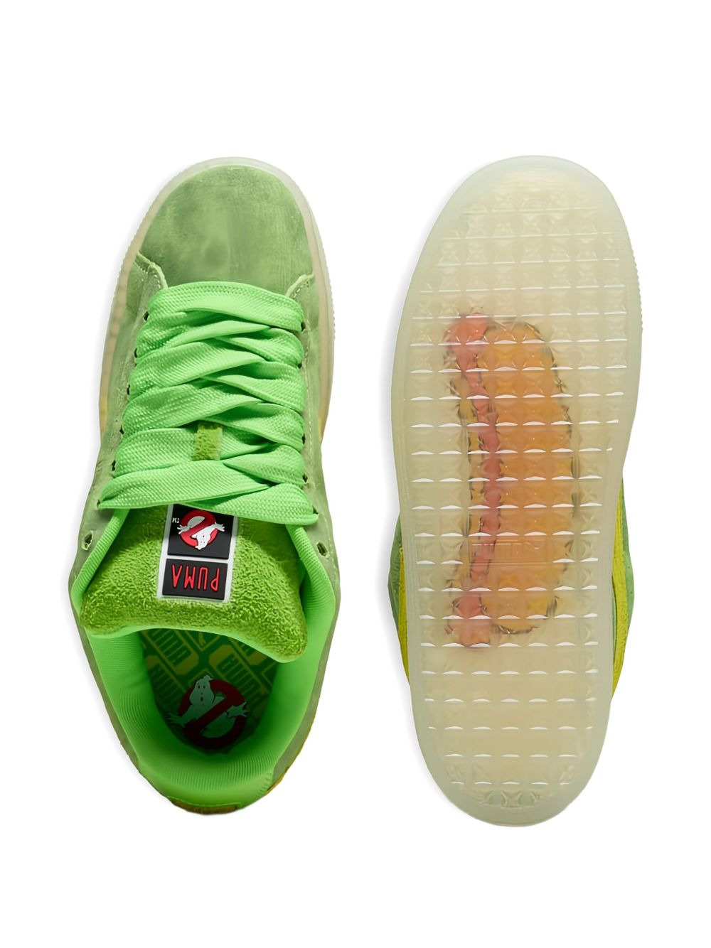 x Ghostbusters Suede XL Slimer "Green/Lime Smash/Warm White" sneakers - 4