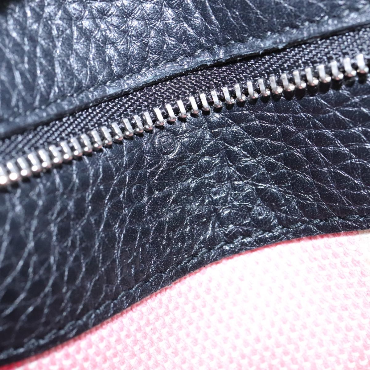 GUCCI Bamboo Daily Hand Bag Leather Black - 16